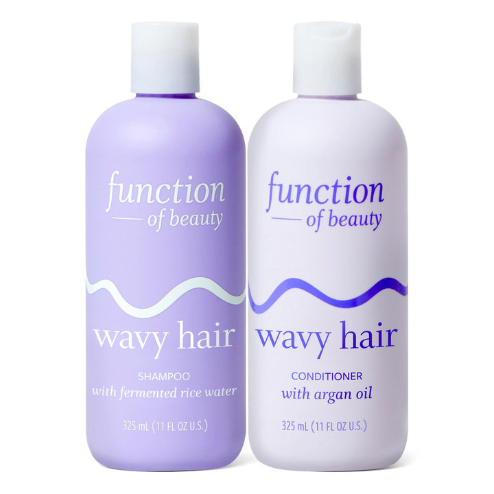 Function of Beauty front packaging showing duo and benefits for waves