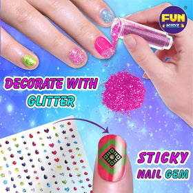FUN KIDZ stickers and tools arranged to show added decorating options