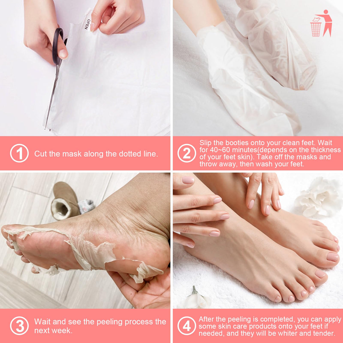 FUNNIR aftercare image of moisturized feet showing soft results