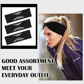 Funnysoft headband beside ruler showing 27 x 10 cm size and easy fit benefit