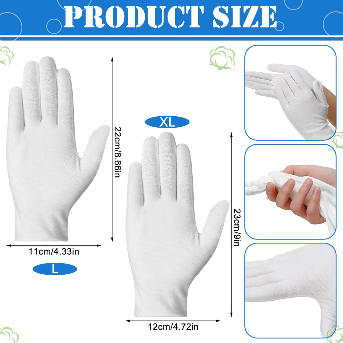 Funtery glove on hand showing thumb stitch for improved dexterity