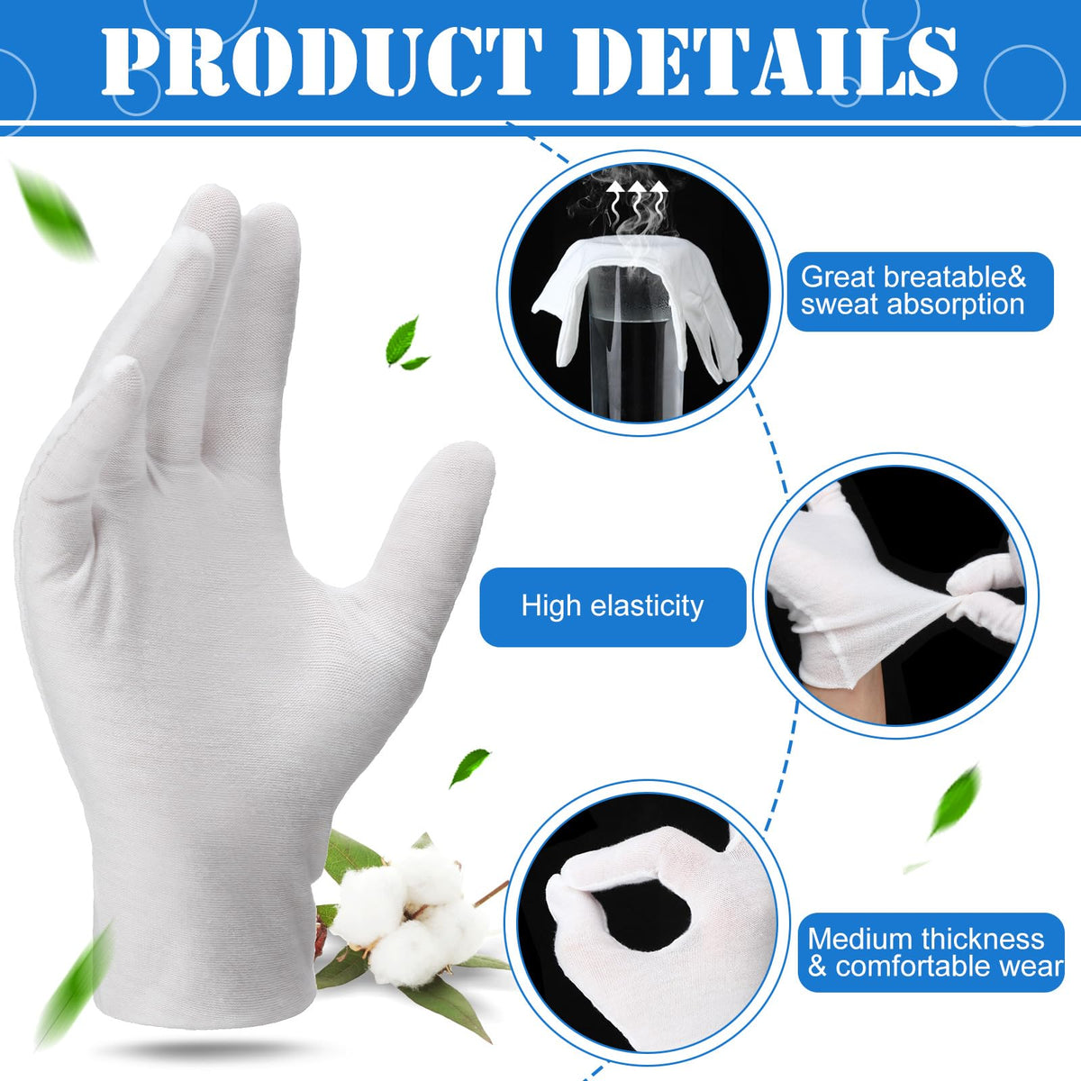 Funtery gloves handling jewelry and coins to prevent fingerprints