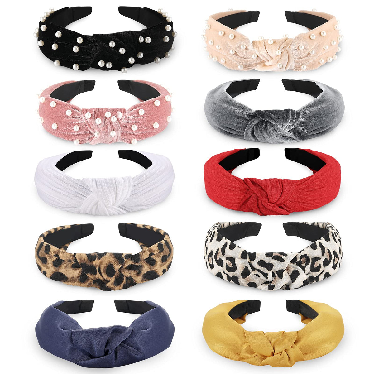Funtopia front view of the 10-pack headbands showing variety and gift-ready appeal