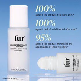 Fur used on bikini area illustrating safe intimate-area application and calming effect