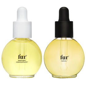 Fur duo front view showing both 0.5 fl oz bottles and compact packaging benefits