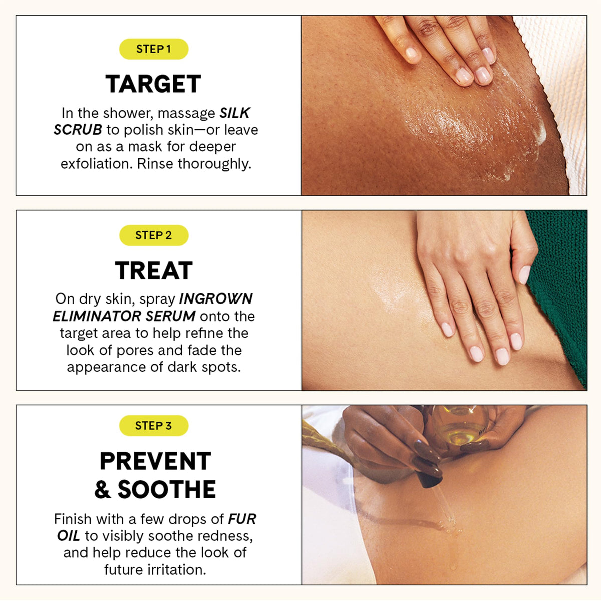 Fur Ingrown Eliminator rollerball detail applying targeted serum