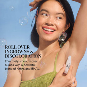 Fur close-up of rollerball tip dispensing serum, precise spot treatment benefit