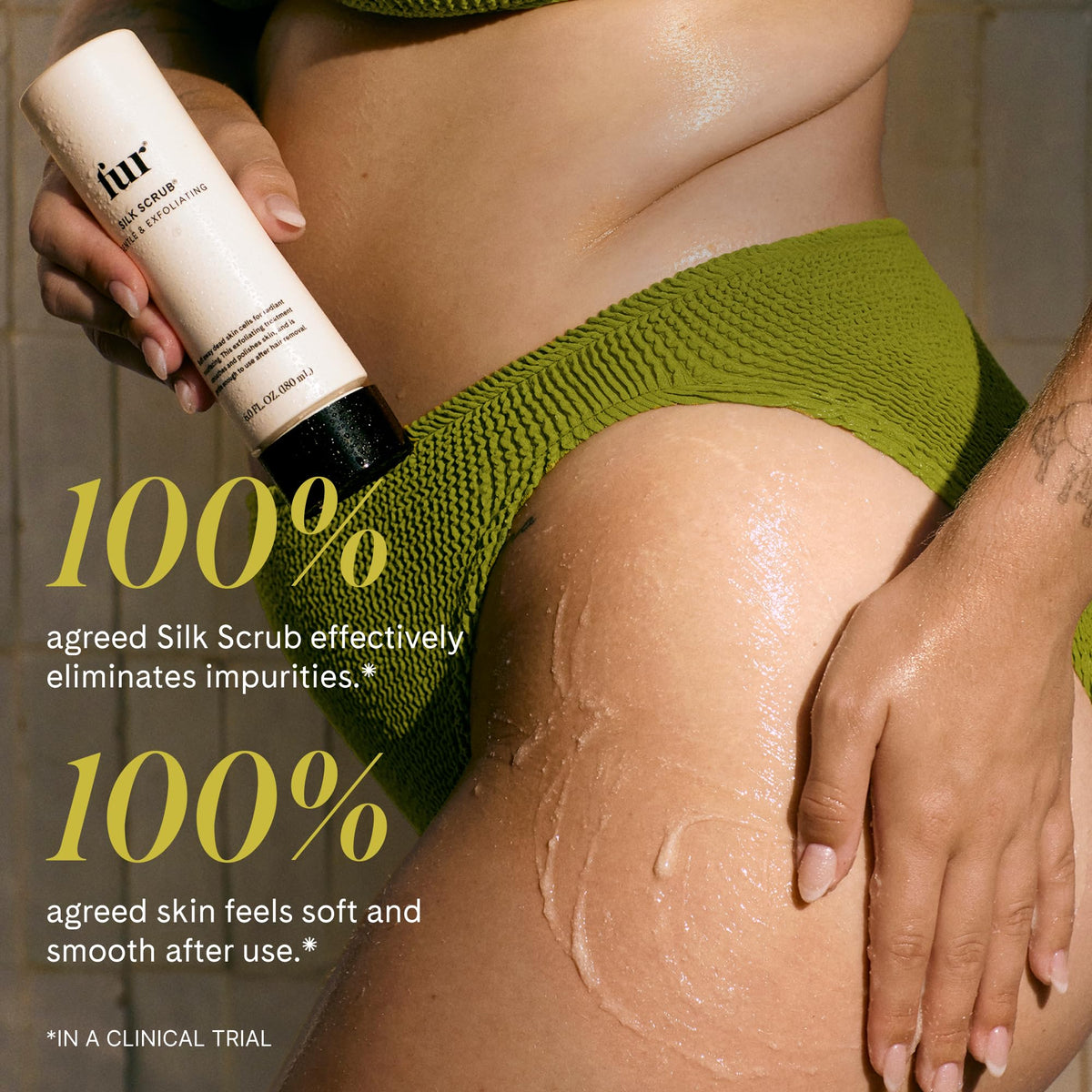 Fur ingredients label highlighting AHAs and natural oils for effective resurfacing