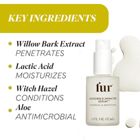 Fur bottle held in hand to show 1.1 fl oz size and travel-friendly design