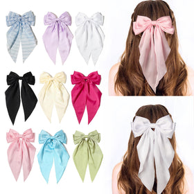 Furling Pompoms front packaging showing nine satin bow colors and neat presentation benefit quick selection