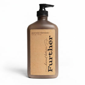 Further bottle front packaging showing label and sustainable messaging benefit