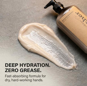 Further lotion texture closeup demonstrating fast-absorbing, non-greasy finish