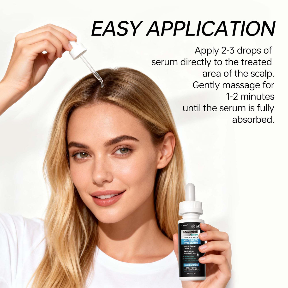 FUZYAT beard area application showing focused use and grooming benefit