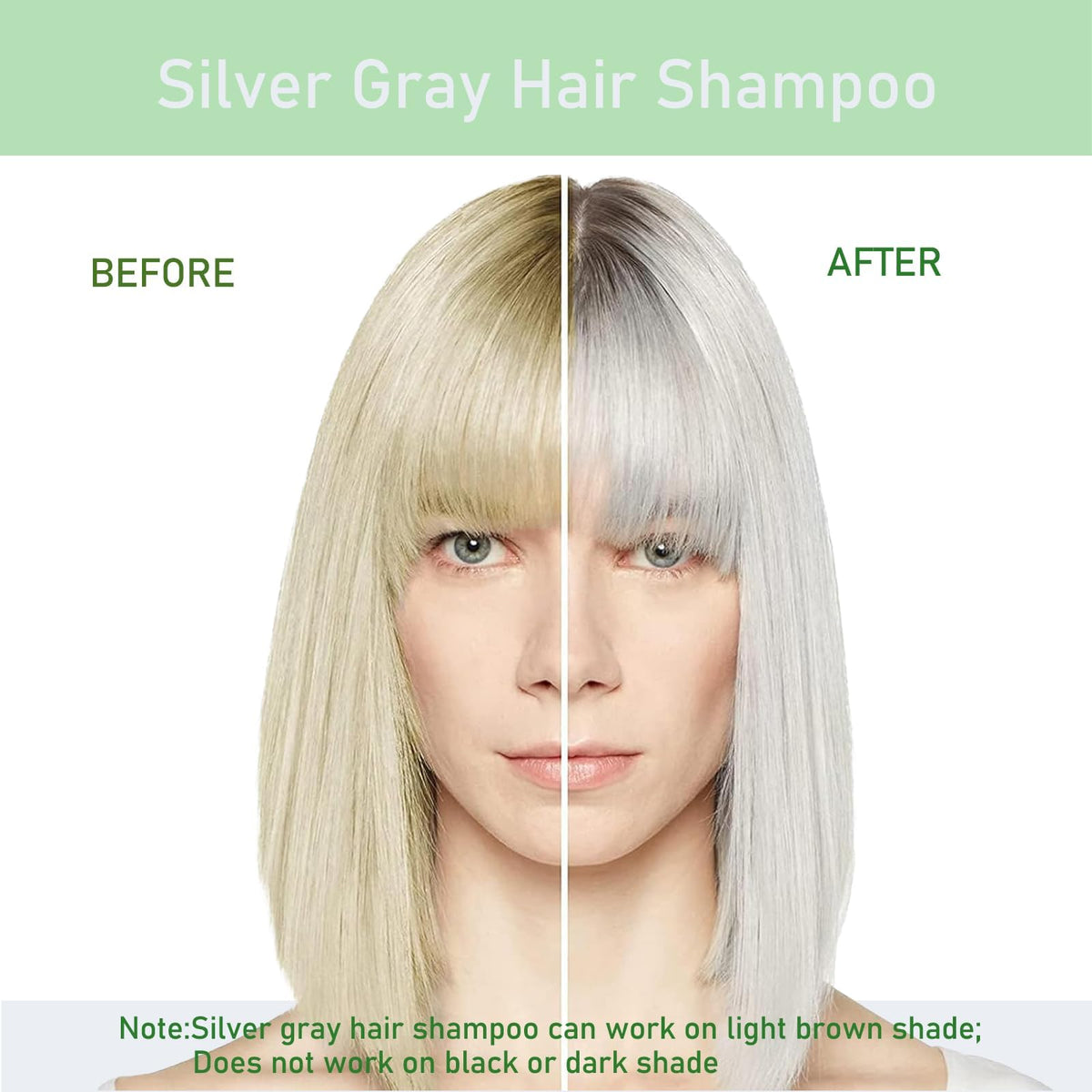 Fvquhvo applying color shampoo to dry hair demonstrating easy at-home use benefit