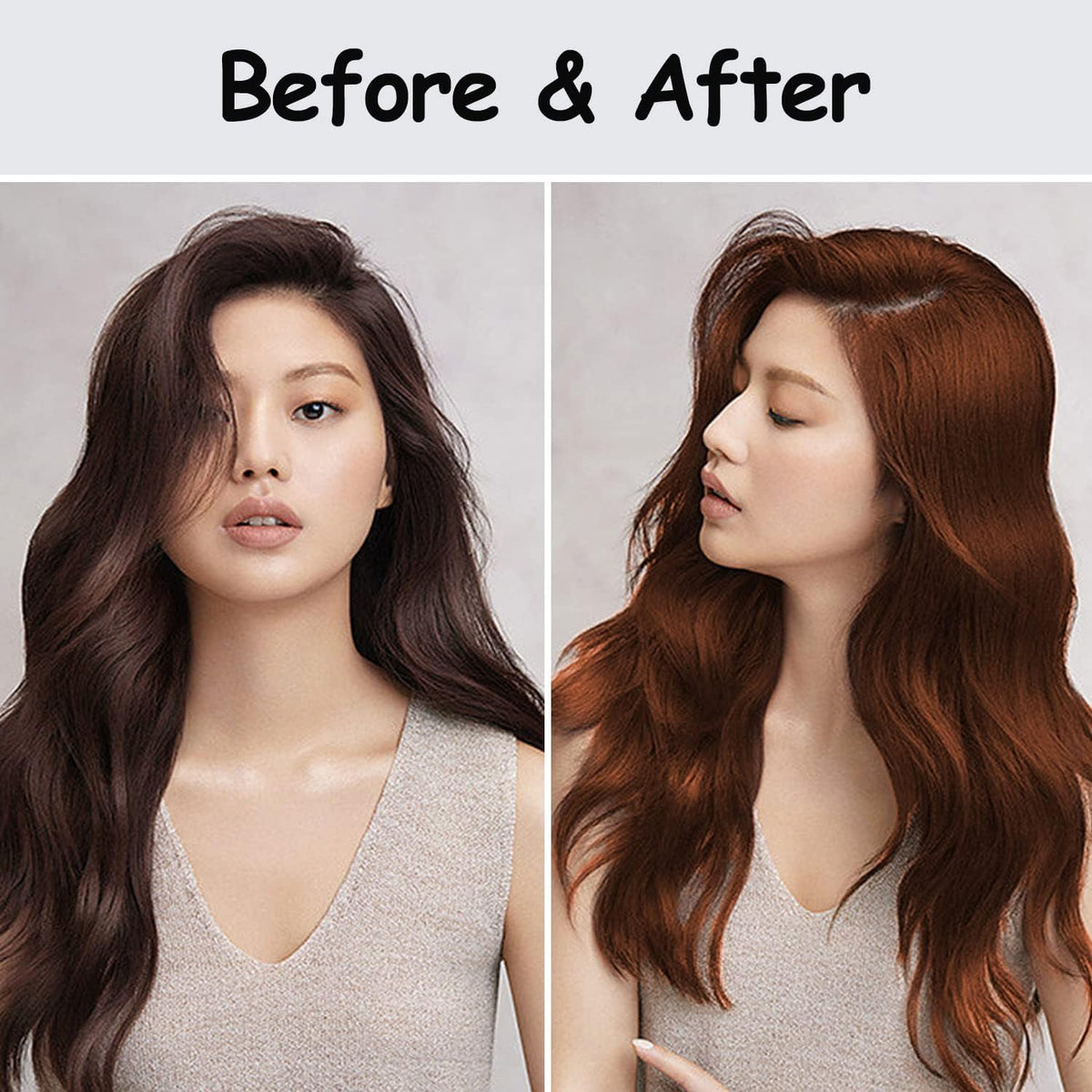 Fvquhvo being applied to dry hair by hand demonstrating easy at-home use