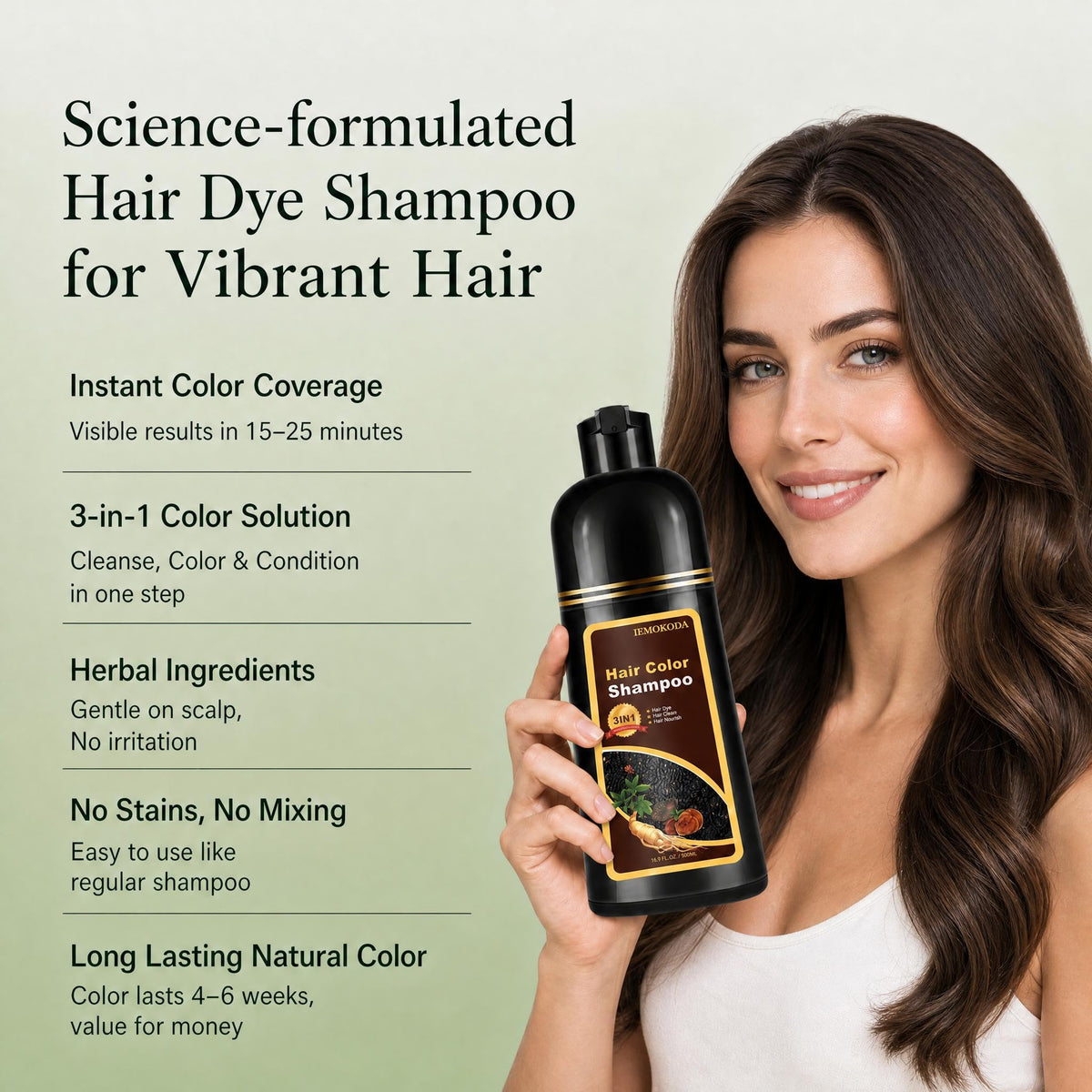 Fvquhvo close-up of shampoo texture highlighting creamy coffee tint benefits