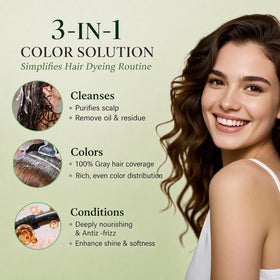 Fvquhvo application on dry hair for even wine-red color