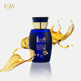 F&W serum bottle with citrus props communicating brightening ingredient benefit