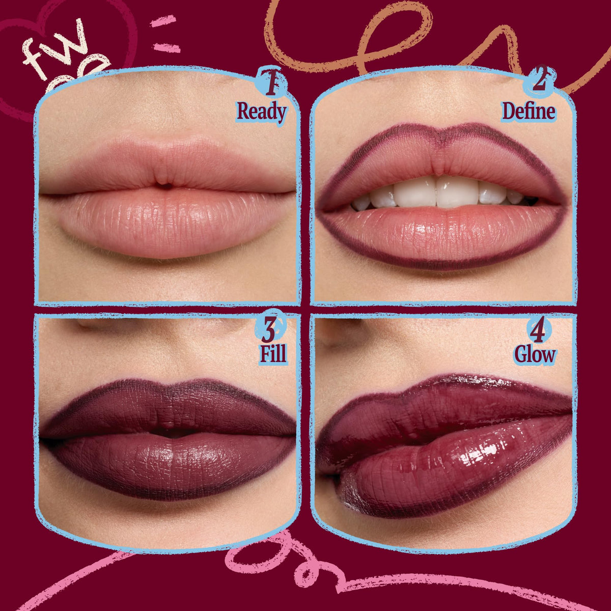 fwee cheek application blending for a natural flush that matches lip color
