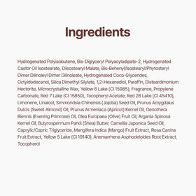 fwee packaging label detail focused on pigment options and product information