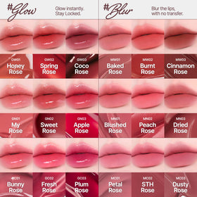 fwee lip on model demonstrating glossy rosy finish and wearable color