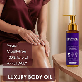 FWPTEI oil drop on skin showing fast absorption and smooth finish