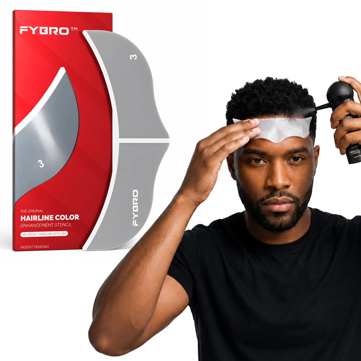 FyBro front packaging showing 16 disposable stencil cards and benefits
