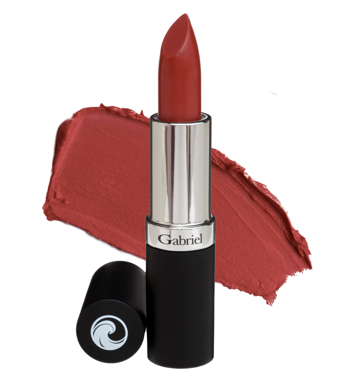 Gabriel Cosmetics lipstick front packaging showing walnut shade and brand