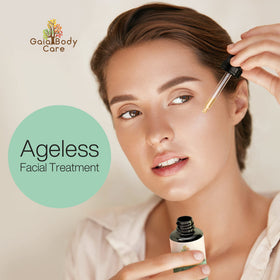 Gaia Body Care bottle on vanity conveying clean beauty lifestyle benefit
