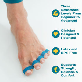 Gait Happens close-up of band texture highlighting durable, latex-free material