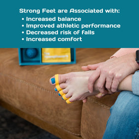 Gait Happens band used during standing balance practice for improved stability