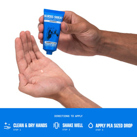 Gamer Grip applied to hands illustrating dry-feel and improved control advantage