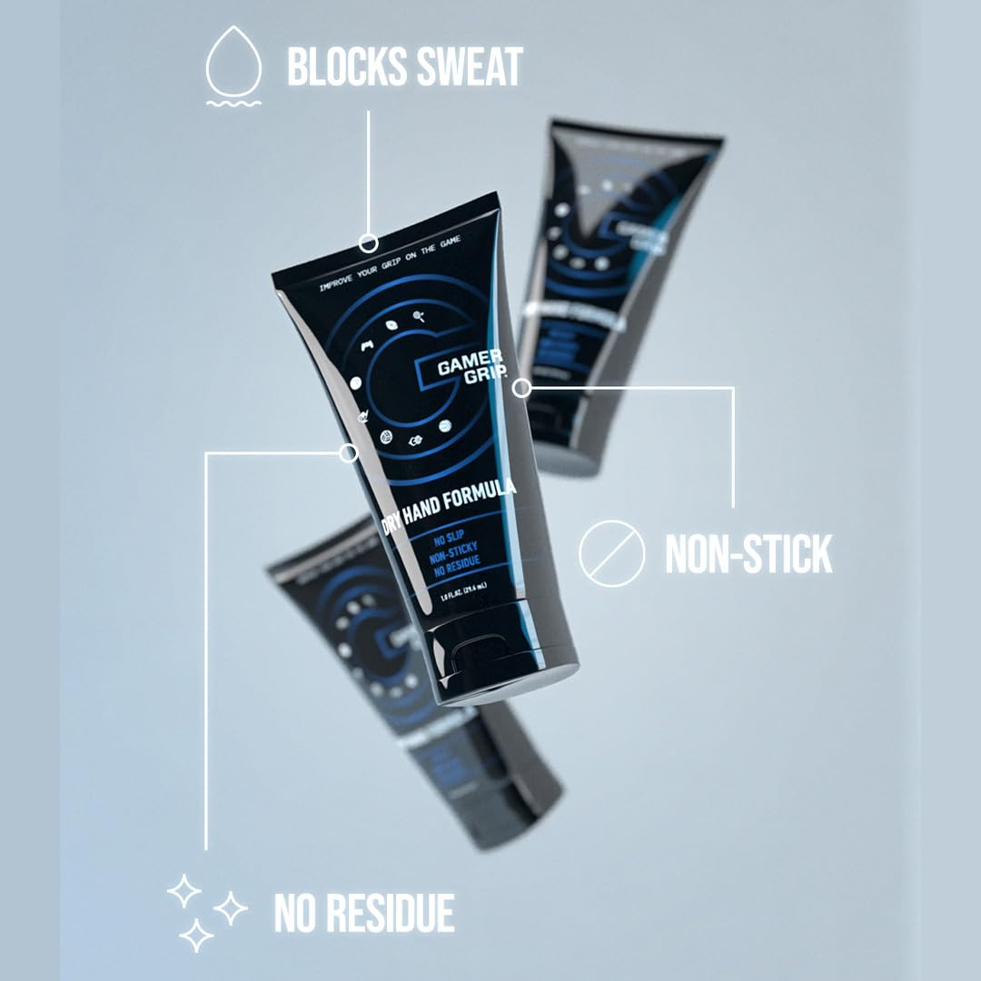 Gamer Grip being applied on hands, delivers dry non-slip control