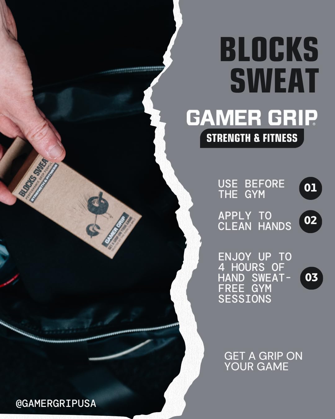 Gamer Grip used on barbells to improve lift control and reduce slips