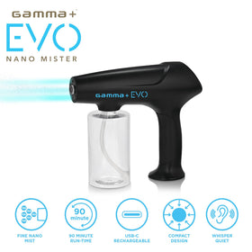 GAMMA+ Evo Nano Mister nozzle close-up highlighting fine mist precision benefit