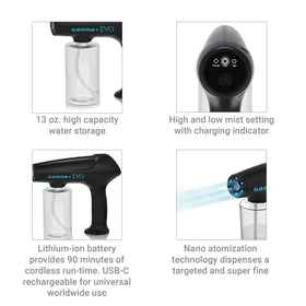 GAMMA+ Evo Nano Mister in hand showing scale and ergonomic comfort benefit