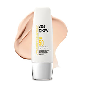 GANGNAM GLOW front packaging showing SPF50 protection and tinted finish