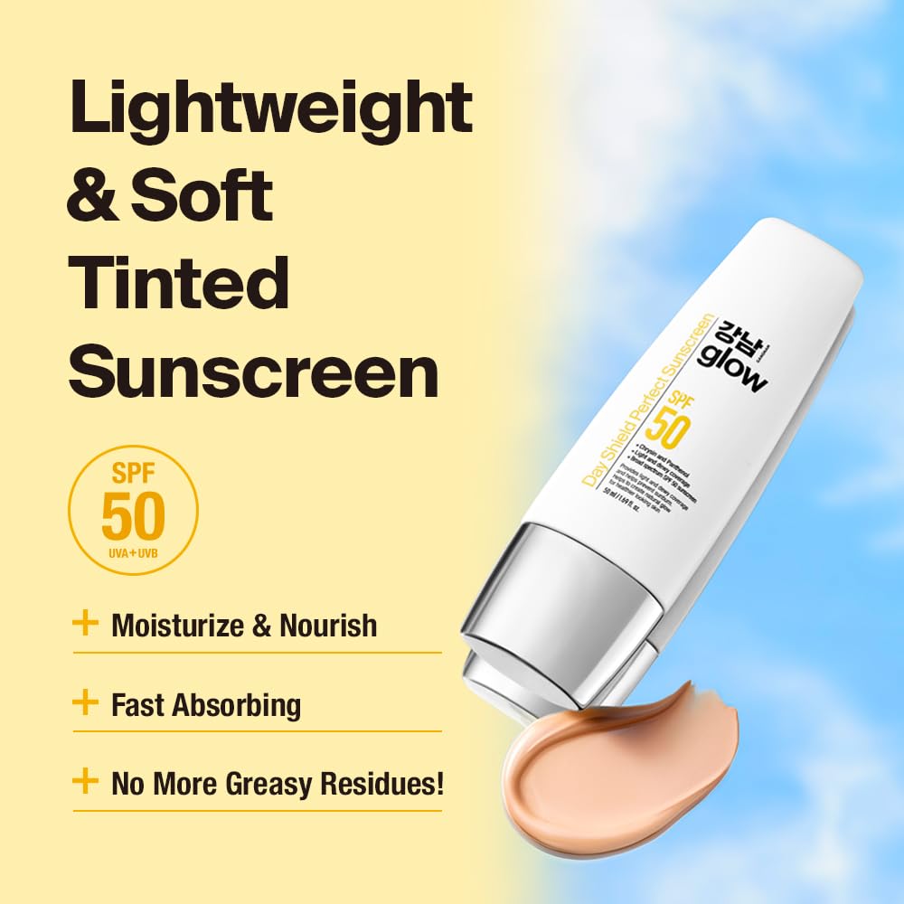 GANGNAM GLOW tint swatch on skin demonstrating natural tone-up benefit
