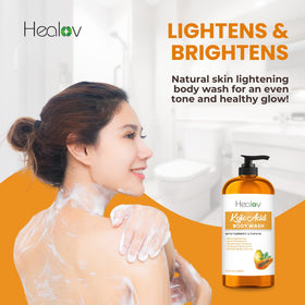 Ganskin body wash in shower demonstrating easy use on sensitive areas