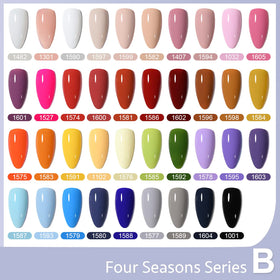 GAOY color range flat lay displaying 39 shades for easy color selection and inspiration