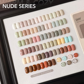 GAOY swatches of nude, gray and brown shades demonstrating versatile everyday colors