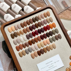 GAOY color swatch spread highlighting fall browns and reds for versatile looks