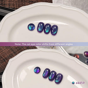 GAOY nail-wheel swatches showing six shifting colors, helping pick the perfect shade