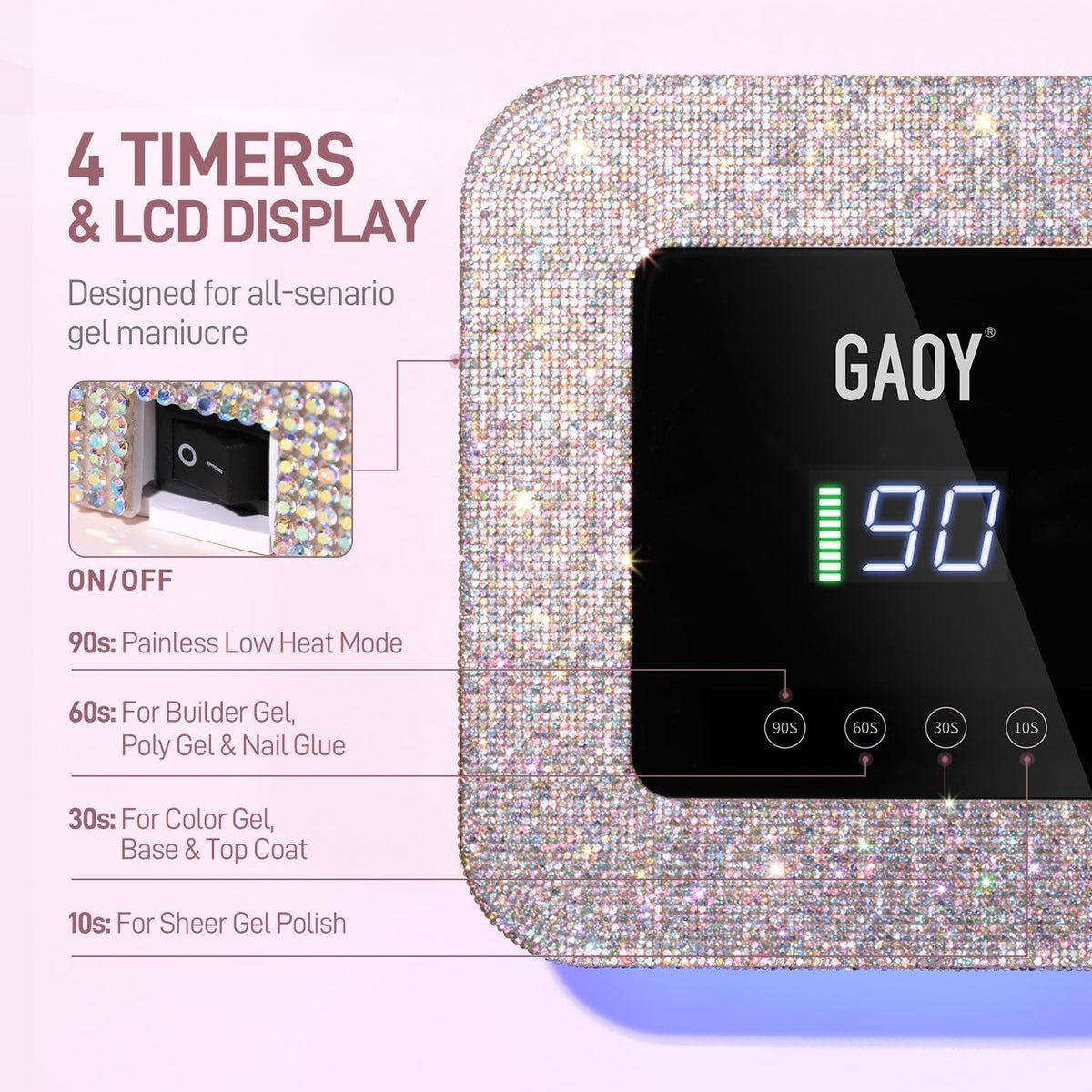 GAOY detachable magnetic base detail enabling easy cleaning benefit