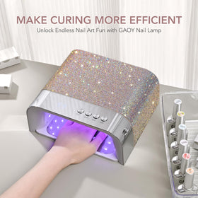 GAOY Diamond on manicure desk showcasing professional setup and faster appointments