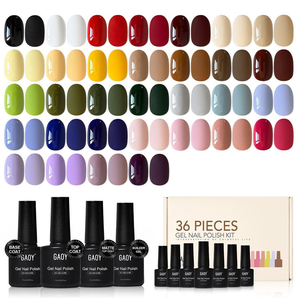 GAOY front packaging showing full 36-piece set and color variety, perfect for gifting