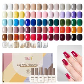 GAOY front packaging showing 42-piece kit and organized bottles, highlighting convenience
