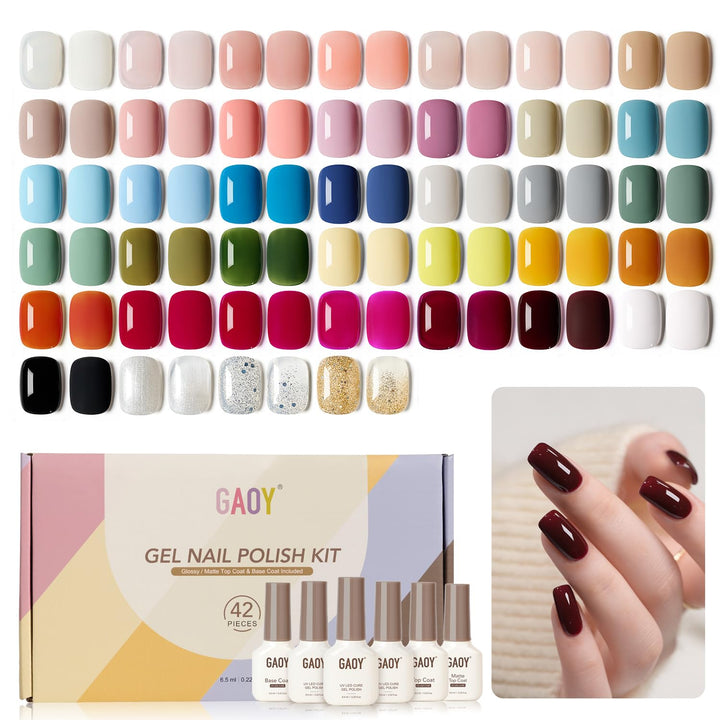 GAOY front packaging showing full 42-piece kit and neat arrangement for easy selection