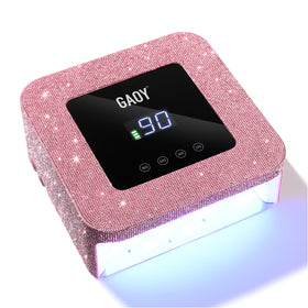 GAOY front view pink diamond lamp showing compact design and fast curing benefit