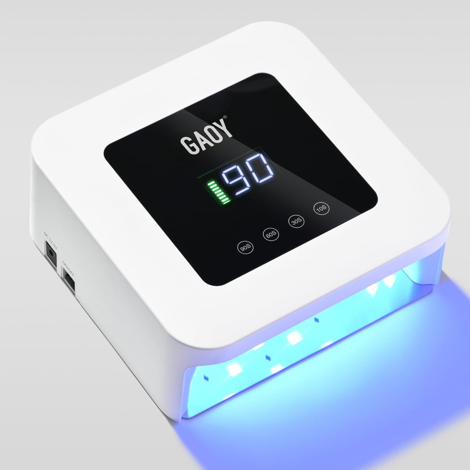GAOY front view lamp showing sleek white housing and large curing opening for fast use